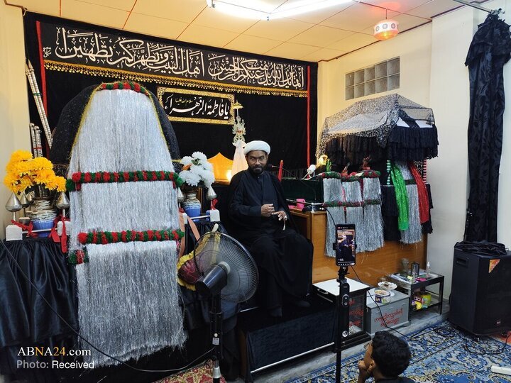 میانمار کے شہر پیاے میں حضرت فاطمہ زہراؑ کی یاد میں شیعیان کی پرسوز محفلِ عزا