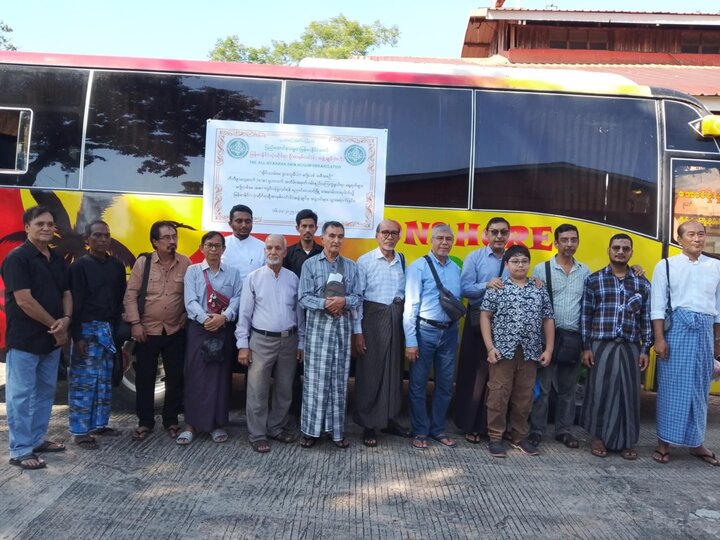 မြန်မာနိုင်ငံလုံးဆိုင်ရာ ရှီအဟ် မွတ်စလင်မ် အဖွဲ့ချုပ် မှ ညောင်လေးပင် မြို့ ရှိ မိသားစု အေမာမ်ဘာရာ တွင် သခင်မကြီး ဇဲဟ်ရာ (စ.အ) ၏ ရှဟာဒသ် မဂျ်လစ် ပြုလုပ်  ။ Photos