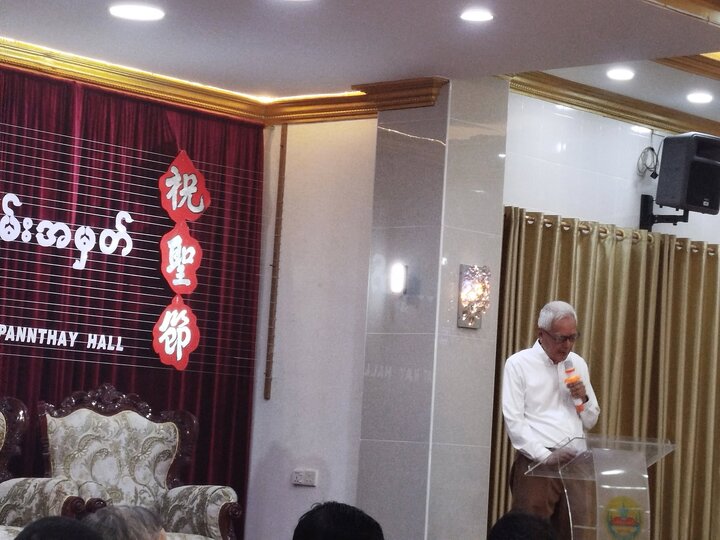 မန္တလေးမြို့ ပန်းသေးဗလီ ခန်းမတွင်  တမန်တော်(ဆွ) နေ့ (ရှိန်ကျီ) အထိမ်း အမှတ် မိတ်ဆုံ ထမင်းစား ပွဲ အခမ်း အနား ကျင်းပ ။ ။ Photos