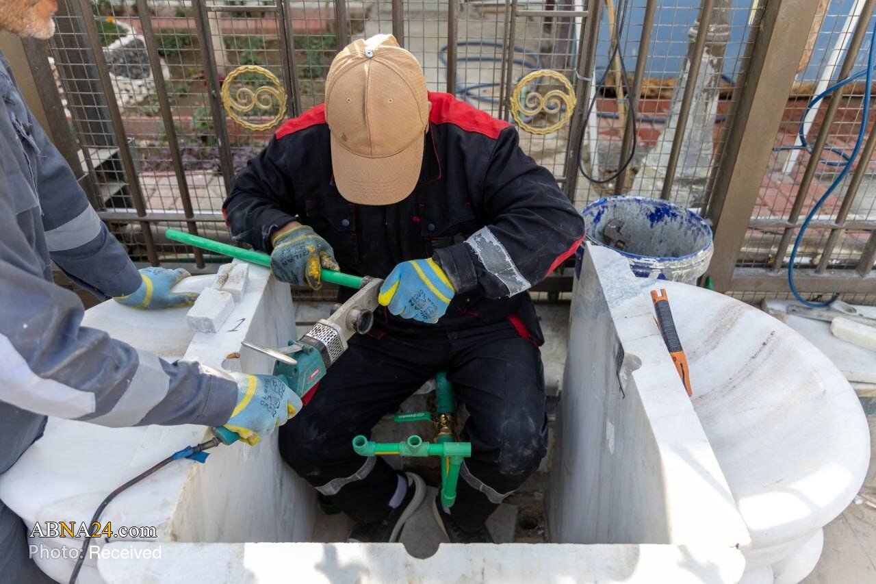 آبخوریهای بینالحرمین در کربلای معلی تعویض شد + تصاویر