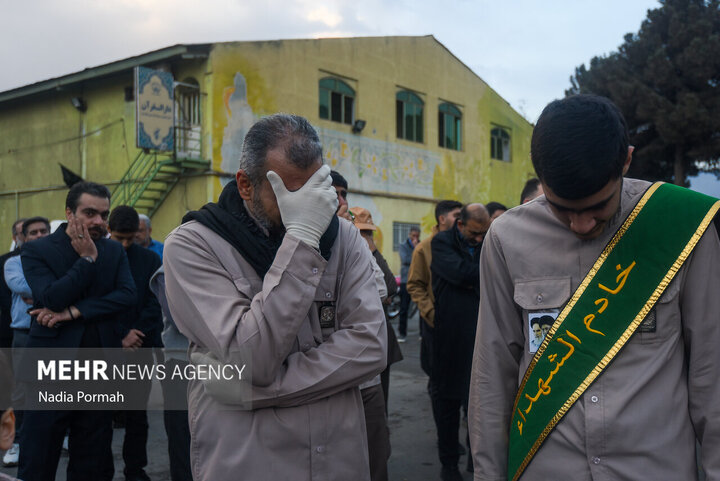Photos: Funeral of 10 unidentified martyrs in Iran's Karaj