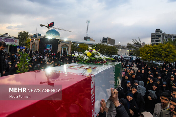 Photos: Funeral of 10 unidentified martyrs in Iran's Karaj