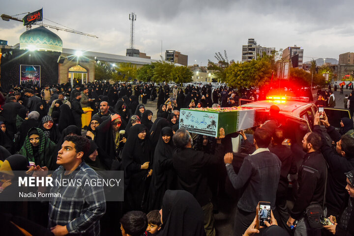 Photos: Funeral of 10 unidentified martyrs in Iran's Karaj