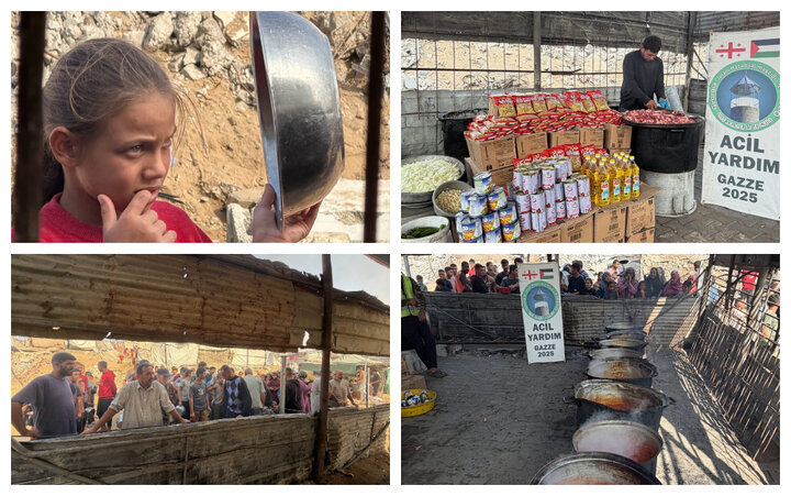 حضور فعال مسجد امام حسن(ع) قزلحاجیلی گرجستان، در کمپین کمک به غزه + عکس و ویدیو