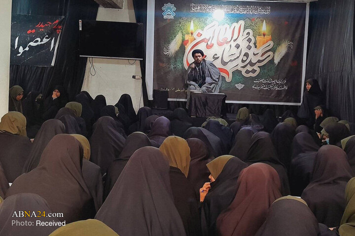 تصاویر | مراسم عزاداری فاطمیه در حوزه خواهران شهر مزار شریف