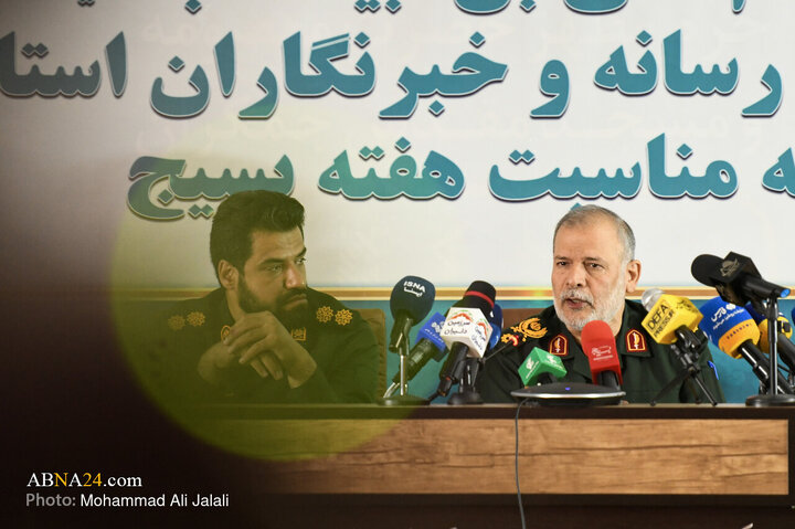 اولین نشست خبری فرمانده سپاه امام علی‌بن‌ ابیطالب‌(ع) قم