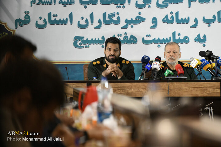 اولین نشست خبری فرمانده سپاه امام علی‌بن‌ ابیطالب‌(ع) قم