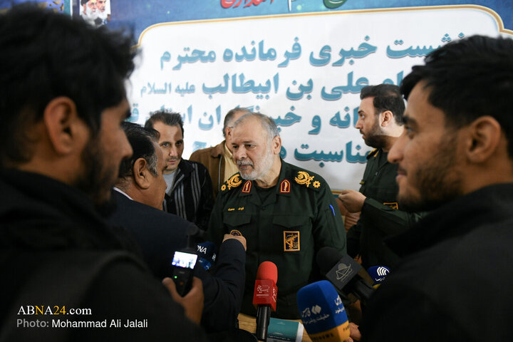 اولین نشست خبری فرمانده سپاه امام علی‌بن‌ ابیطالب‌(ع) قم