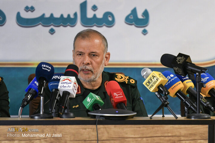 اولین نشست خبری فرمانده سپاه امام علی‌بن‌ ابیطالب‌(ع) قم