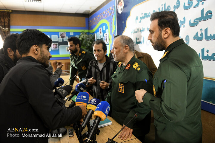 اولین نشست خبری فرمانده سپاه امام علی‌بن‌ ابیطالب‌(ع) قم