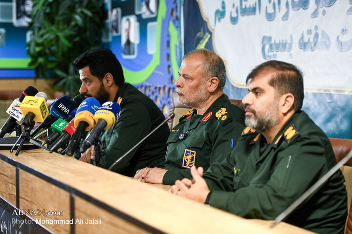 اولین نشست خبری فرمانده سپاه امام علی‌بن‌ ابیطالب‌(ع) قم