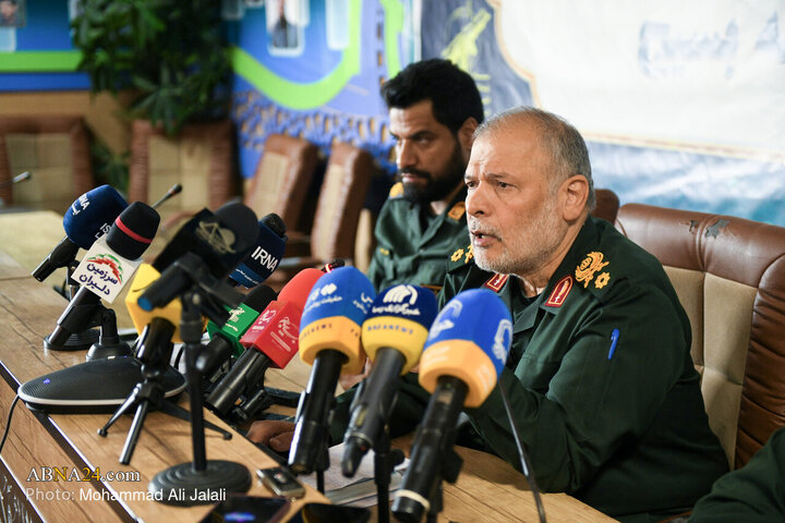 اولین نشست خبری فرمانده سپاه امام علی‌بن‌ ابیطالب‌(ع) قم