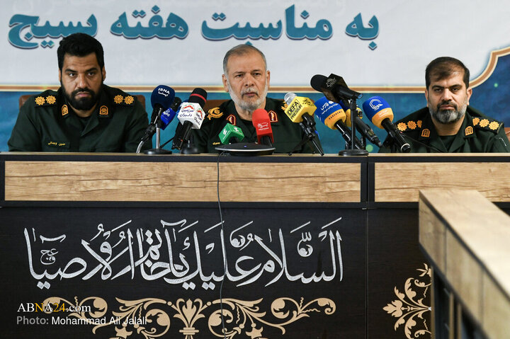 اولین نشست خبری فرمانده سپاه امام علی‌بن‌ ابیطالب‌(ع) قم