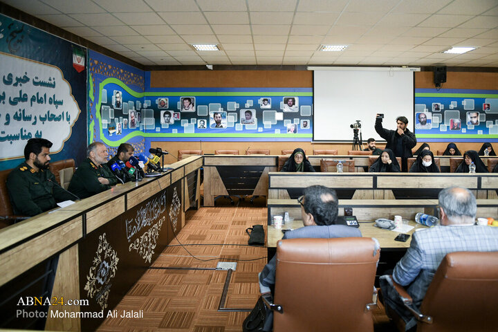 اولین نشست خبری فرمانده سپاه امام علی‌بن‌ ابیطالب‌(ع) قم