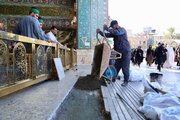 تقرير مصور/ إنهاء أعمال الإدامة الدورية في صحن مرقد أبي الفضل العباس (عليه السلام)