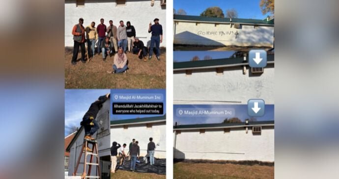 CAIR Helps Remove Hate Vandalism at North Carolina Mosque