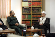 Photos: Head of Basij Organization meets with religious authorities, scholars