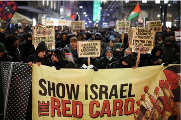 Manifestação pró-Palestina reúne milhares em Bolonha, na Itália