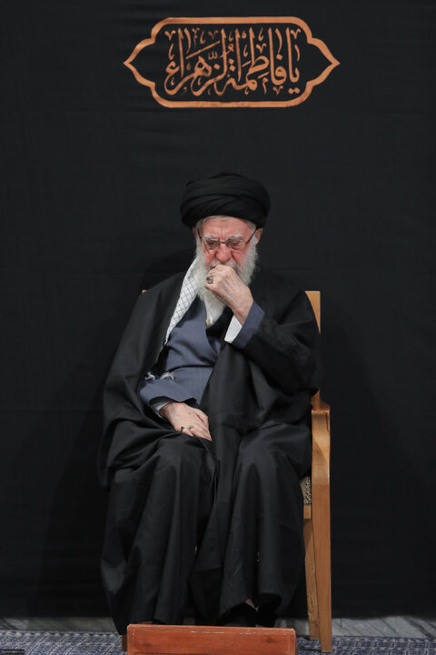 Imam Khamenei attends first night of mourning ceremony for Hazrat Zahra