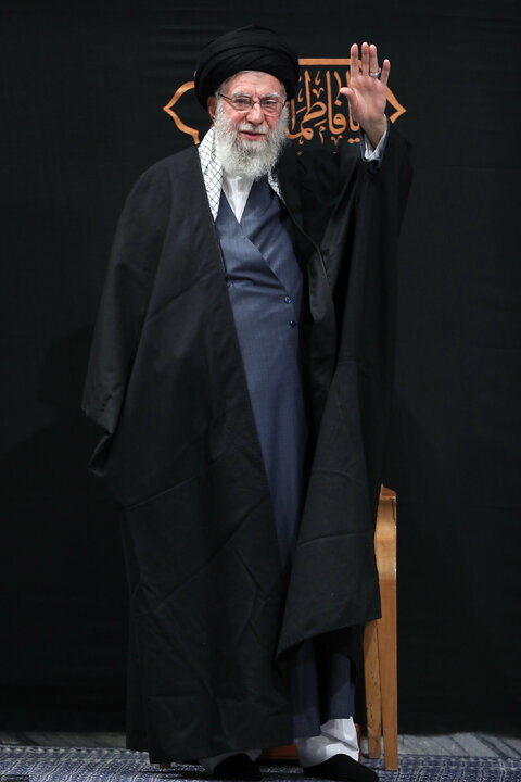 Imam Khamenei attends first night of mourning ceremony for Hazrat Zahra