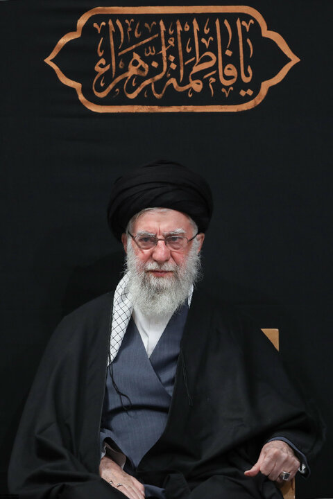 Imam Khamenei attends first night of mourning ceremony for Hazrat Zahra