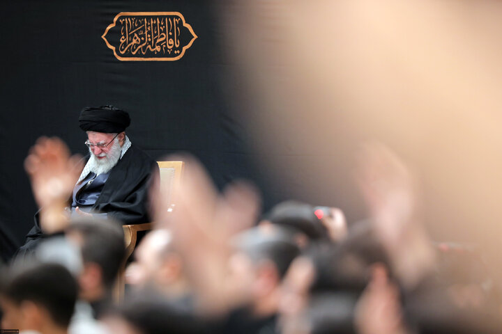 Imam Khamenei attends first night of mourning ceremony for Hazrat Zahra