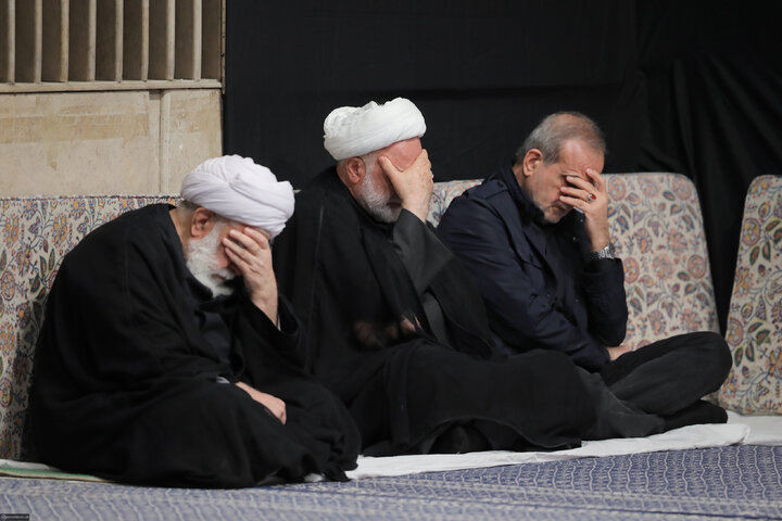 Imam Khamenei attends first night of mourning ceremony for Hazrat Zahra