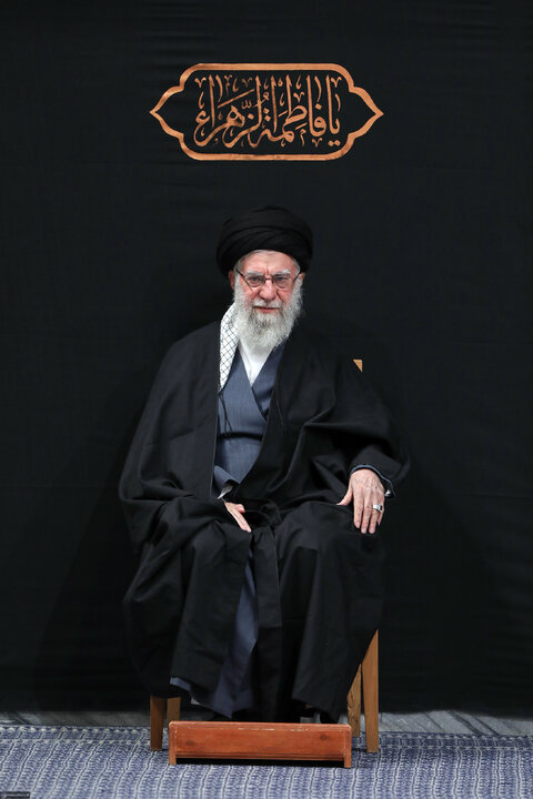Imam Khamenei attends first night of mourning ceremony for Hazrat Zahra