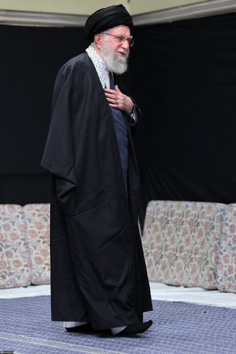 Imam Khamenei attends first night of mourning ceremony for Hazrat Zahra
