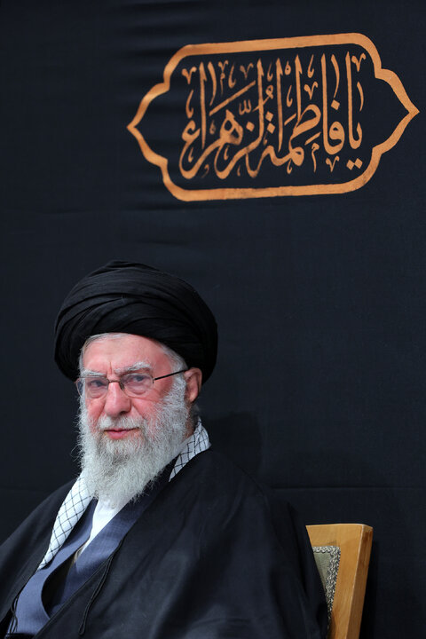 Imam Khamenei attends first night of mourning ceremony for Hazrat Zahra