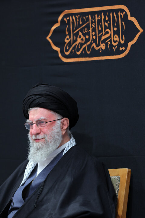 Imam Khamenei attends first night of mourning ceremony for Hazrat Zahra