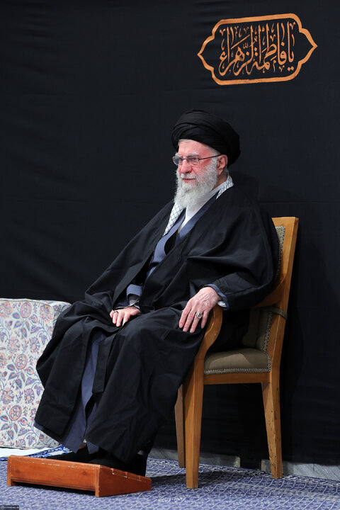 Imam Khamenei attends first night of mourning ceremony for Hazrat Zahra