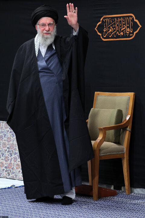 Imam Khamenei attends first night of mourning ceremony for Hazrat Zahra