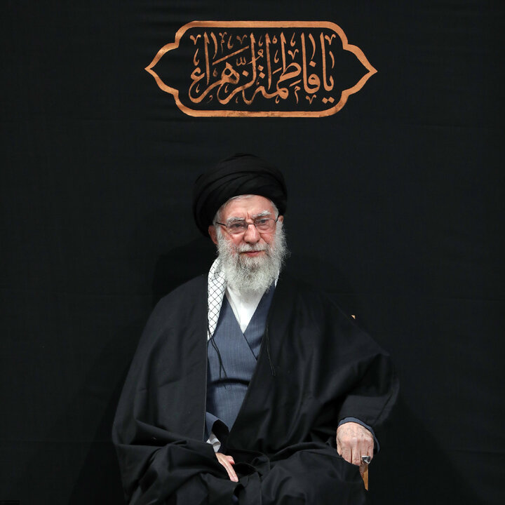 Imam Khamenei attends first night of mourning ceremony for Hazrat Zahra