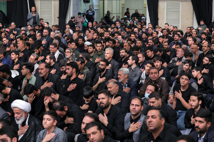 Imam Khamenei attends first night of mourning ceremony for Hazrat Zahra