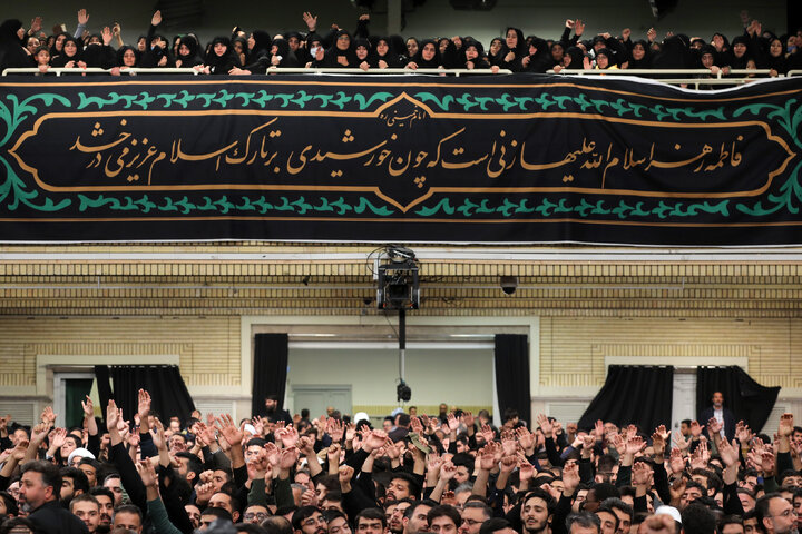 Imam Khamenei attends first night of mourning ceremony for Hazrat Zahra