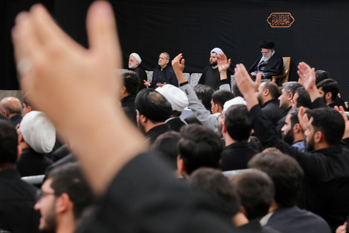 Imam Khamenei attends first night of mourning ceremony for Hazrat Zahra
