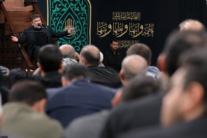Imam Khamenei attends first night of mourning ceremony for Hazrat Zahra