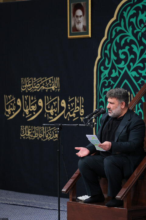 Imam Khamenei attends first night of mourning ceremony for Hazrat Zahra