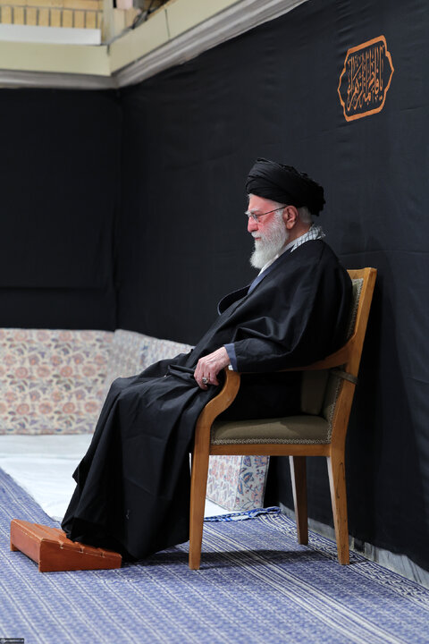 Imam Khamenei attends first night of mourning ceremony for Hazrat Zahra