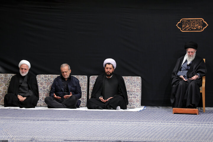 Imam Khamenei attends first night of mourning ceremony for Hazrat Zahra