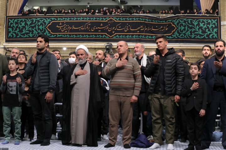 Imam Khamenei attends first night of mourning ceremony for Hazrat Zahra