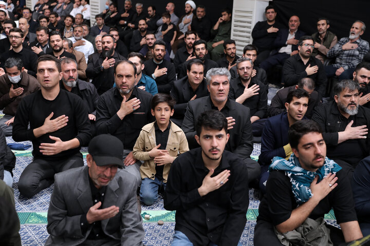 Imam Khamenei attends first night of mourning ceremony for Hazrat Zahra