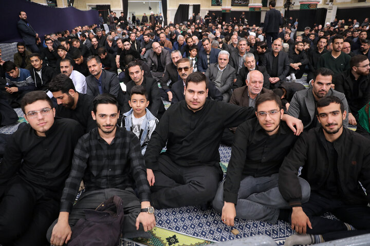 Imam Khamenei attends first night of mourning ceremony for Hazrat Zahra