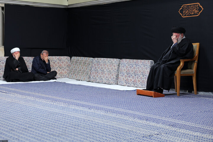 Imam Khamenei attends first night of mourning ceremony for Hazrat Zahra