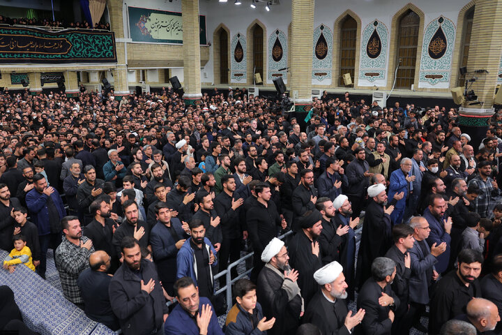 Imam Khamenei attends first night of mourning ceremony for Hazrat Zahra