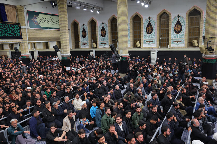 Imam Khamenei attends first night of mourning ceremony for Hazrat Zahra