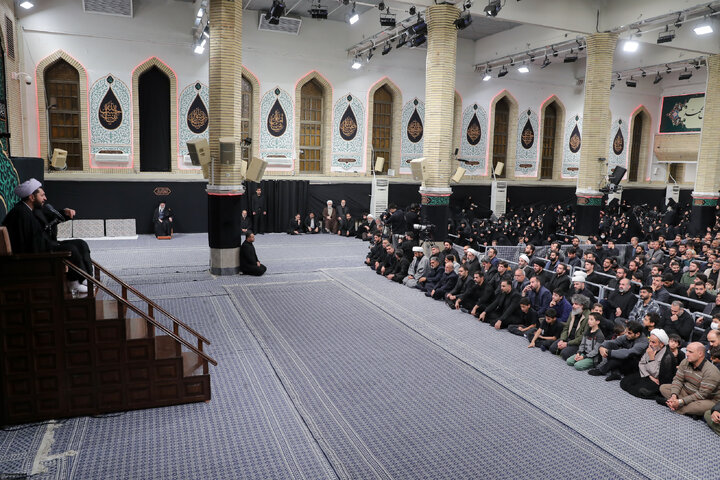 Imam Khamenei attends first night of mourning ceremony for Hazrat Zahra