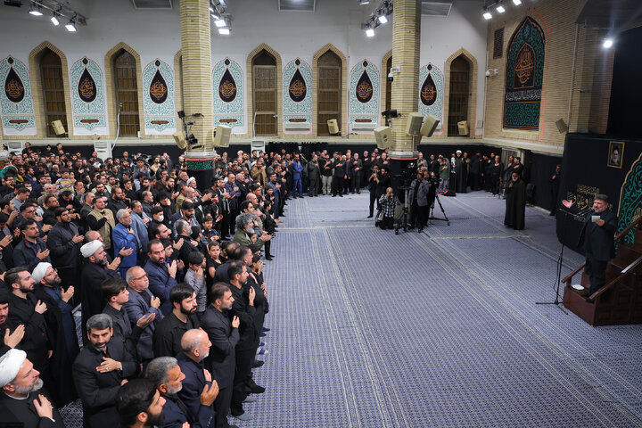 Imam Khamenei attends first night of mourning ceremony for Hazrat Zahra