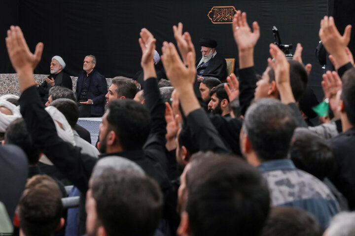 Imam Khamenei attends first night of mourning ceremony for Hazrat Zahra